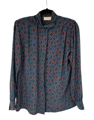 Pendleton Vintage ‎ Print Pleated Front Blouse - Image 1