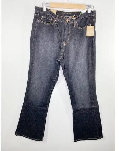 Jeanstar Women Y2K Low Rise Flare Jeans Size 12 NWT Festival Dark Wash Grunge Blue