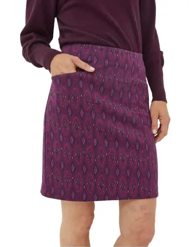 Fat Face Jennie Ikat Purple Patterned Mini Skirt 10