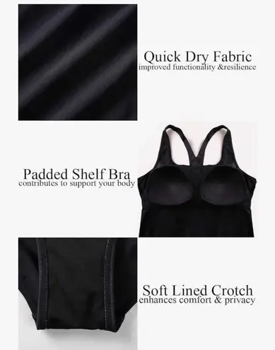 Women One Piece Athletic Lap Swimming Competition Racing Swimsuit Multiple Size XL