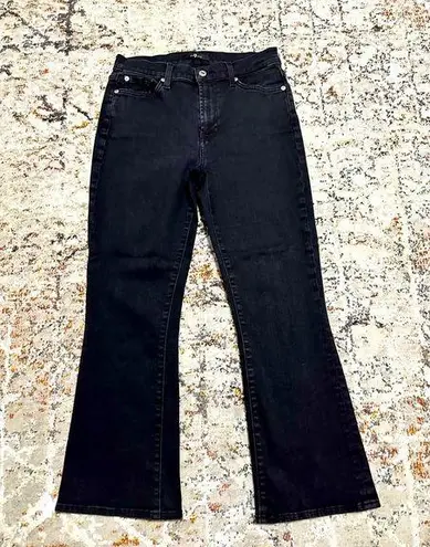 7 For All Mankind  cropped black jeans size 28