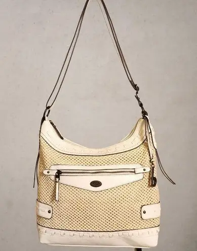B.o.c Woodville White Vinyl Mesh Crossbody Bag