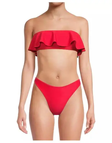 Ramy Brook Cecile Ruffle Strapless Bikini Top Size Medium