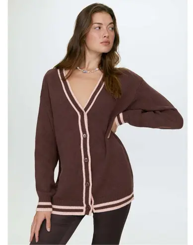Aritzia  Sunday Best Lamora Cardigan in Brown Pink
Size Medium Preppy Academia - Image 3