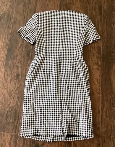 Kasper Gingham Sheath Dress