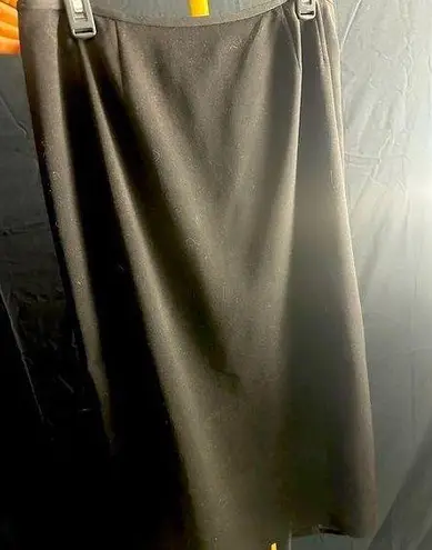 Le Suit Vintage A Line Pencil Black Skirt Slit Size 14 Collections for