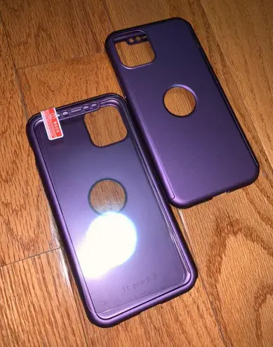 iPhone 11 Pro Max Fashion 360 Shockproof Case Violet Purple