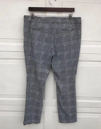 New York And Company Women’s Pants Black White Houndstooth 16P