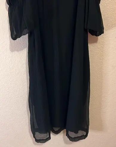 Gold Hawk Silk Square Applique Dress Beaded Black. Size Small