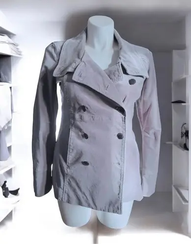 Calvin Klein  Womens Gray Velvet Double Breasted Vintage Blazer Jacket Size