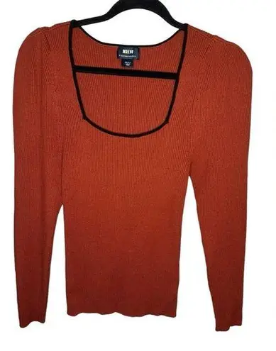 Maeve by Anthropologie Long Sleeve Puff Sleeve Sweater Size S Orange
