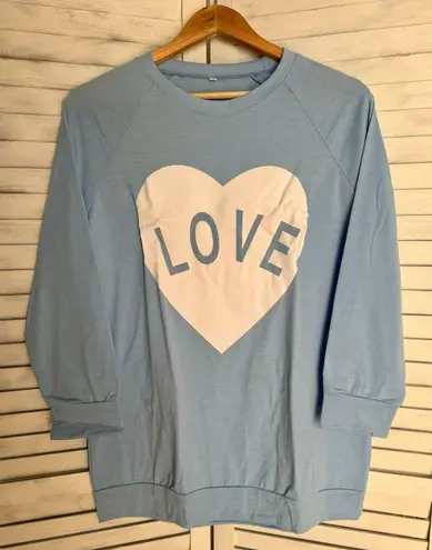 Blue Long Sleeve Shirt, XXL