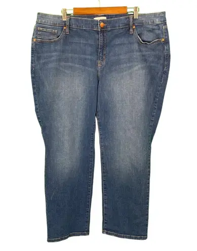 Lane Bryant Short Inseam Signature Fit Mid-Rise Straight Leg Jeans