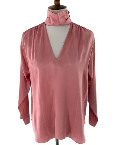 Vintage Karie Patterson SANSASAPPELLE Pink Hand Painted Silk Top/Skirt Medium