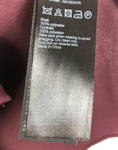 ALLSAINTS Jay Pleated Mini Dress XS Bordeaux Red Semi Sheer Casual Sleeveless