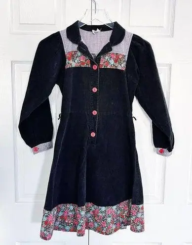 Vintage C&A Western Corduroy Shirt Dress Size XS