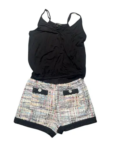 New Lab Stylish Women's Multicolor Tweed sz Small Shorts Black
