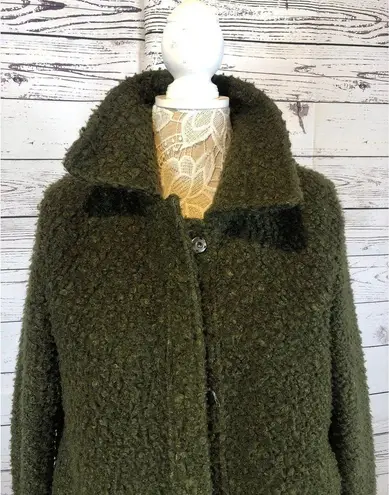 John + Jenn Vintage / Mid-Century Style coat green textured size medium