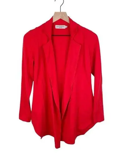 Ivan Grundahl Copenhagen Red Collared Open Front Drape Cardigan Blazer Medium