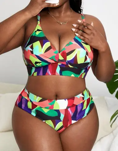 Vibrant Colorful Plus Bikini