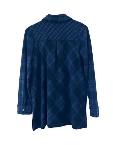 Soft Surroundings Flannel Fleece Button Down Sz S