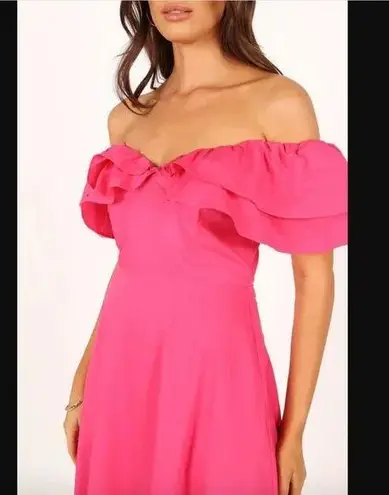 Petal and Pup Cabo Magenta Frill Sleeve Midi Dress M