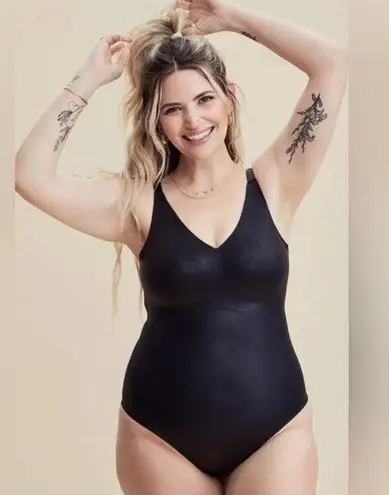 KNIX The Papaya Bodysuit Black Women’s Thong Large +