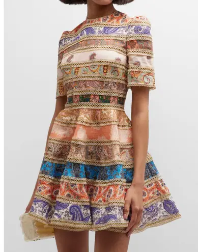 Beulah Mini Dress Striped Paisley Patchwork Small