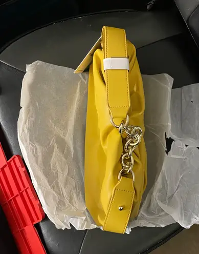 Glamorous New  ASOS Yellow Clutch with Chain