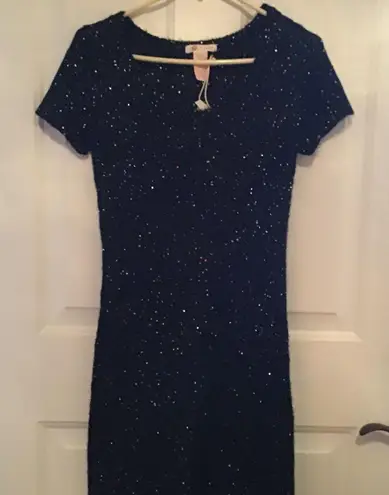 NWT TULLE ANTHROPOLGIE SEQUIN SWEATER DRESS. M Black Size M