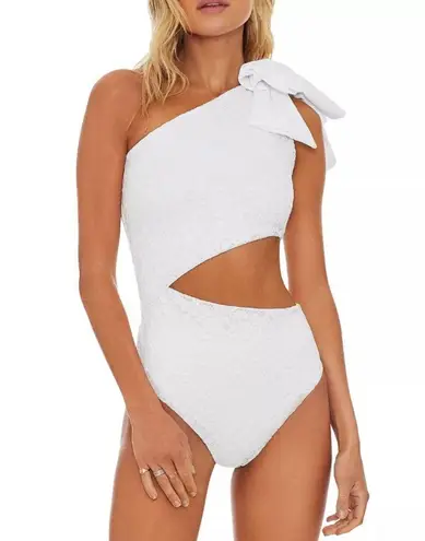 Beach Riot  x REVOLVE Selena Lace Bridal One Piece Swimsuit, White Size XS NEW