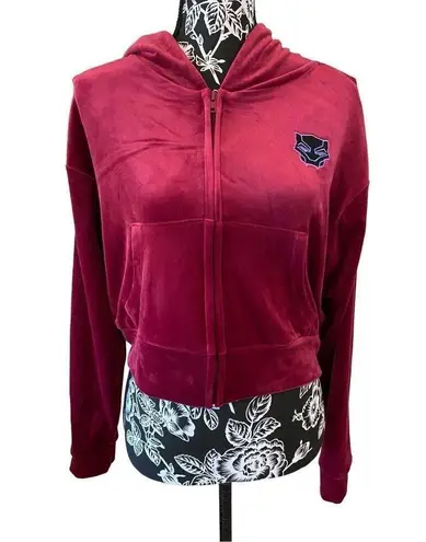 Marvel Black Panther Wakanda Forever Velour Full Zip Hoodie Sweatshirt Soft