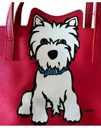 MARC TETRO Westie Dog Mini Tote Everyday Crossbody Versatile Red Bag