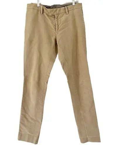 John Galliano Mid Rise Straight Leg Cotton Trouser Pants Womens Size 32 Tan