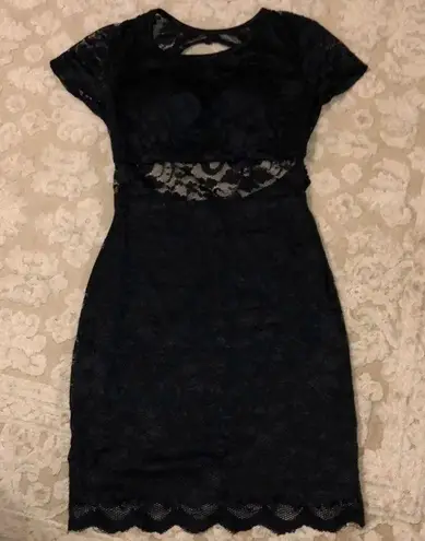 Honey and Rosie Little Black Lacey Dress