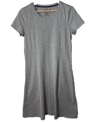 Toad & Co Dress Gray Short Sleeve Pockets Tencel Organic Outdoors Sporty…