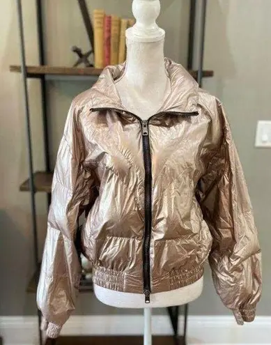 ALLSAINTS  Mika Metallic Puffer Gold Womens Size 4