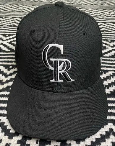 New Era Black  Colorado Rockies Hat