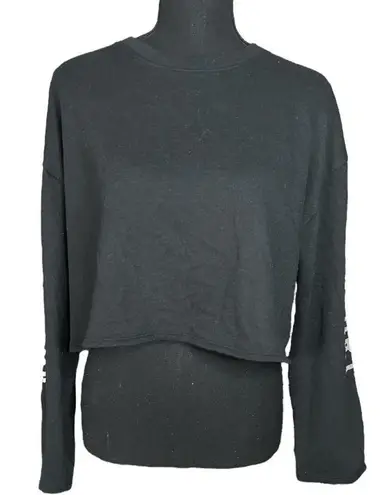 Victoria Sport Long Sleeve Shirt – Black with Silver Sparkle Logo on Sleeves