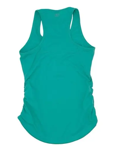 Calia by Carie Underwood Flow Ruched Sides Racerback Tank Sea Glass Green XS