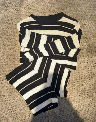 Verdusa 2 Piece Sweater Set Black