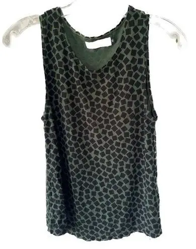 Ava Sky Fight Eel Women's Flowy Hawaiian Green Black Tank Top Beachy Casual XS