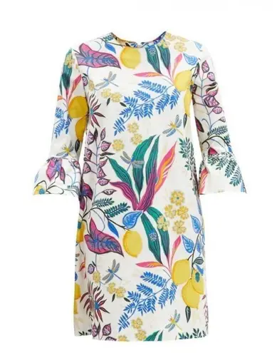 NWT La Double J 24/7 in Botanical Floral Heavy Cotton Mini Shift Dress M $990 Size M