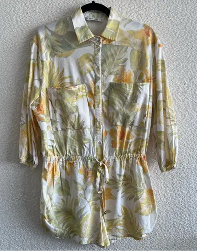 Le Salty Label NWOT Women’s Jerry White Citrus Floral‎ Romper Size Small