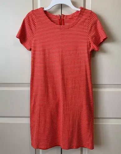 Merona Orange White Striped T Shirt Mini Dress