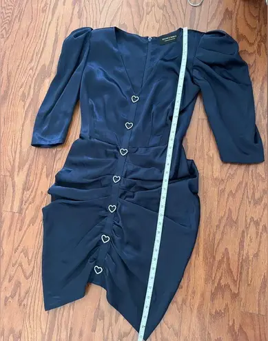 Bronx and Banco Jana Puff Sleeve Heart Mini Dress Size Large