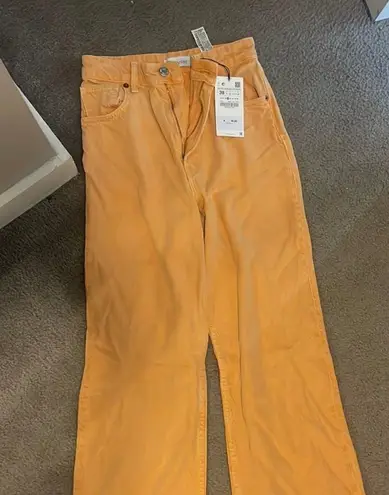 ZARA orange mom jeans Size 6