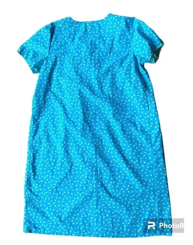 VTG KMart Nightgown Patio Dress Duster Larg Muumuu Blue Floral House Dr… Size undefined