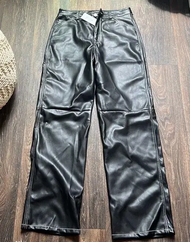 Dynamite Faux Leather Pant Jet Black