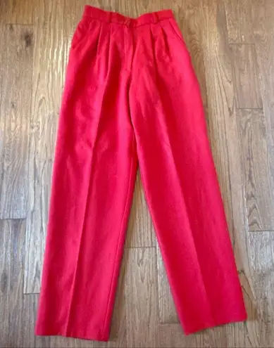 Norton Mcnaughton Vintage Norman Mcnaughton 100% virgin wool red lined trouser pant 8